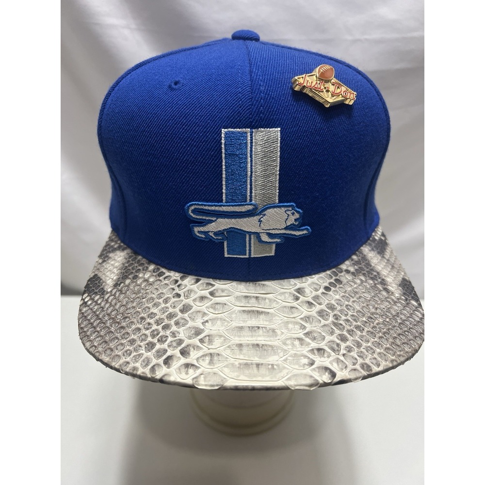 Just⭐️Don Detroit Lions strapBack Hat RSVP Gallery Mitchell & Ness Blue NFL